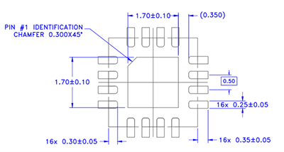 Mechanical Drawing - Qorvo QPL1841 Single-Ended MMIC RF Amplifier ICs